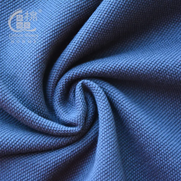 Spring and summer clothing pique polo shirt 100% cotton pique fabric skinny casual pique fabric for polo shirts