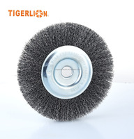 Brosse de polissage industrielle personnalisée Tigerlion en fil d'acier ondulé pour le nettoyage des équipements