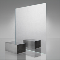 Feuille de verre trempé semi-transparente intelligente de 6 mm d'épaisseur, extra claire, colorée, en aluminium uni, miroir unidirectionnel de 6 mm, prix au m2
