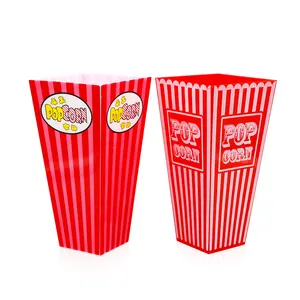 Ember Popcorn Ukuran Penuh, Cangkir Makanan Cangkir Popcorn Plastik Harga Murah untuk Kemasan