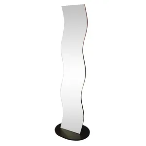 S-hình dạng vẻ đẹp gương melamine phải đối mặt với ván và kim loại móc sàn mặc quần áo gương - Product Image 1