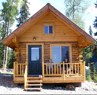 Cabane en rondins préfabriquée à construction rapide