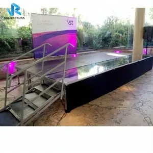 Large Aluminum Portable Glass Wedding Party Stage Platform