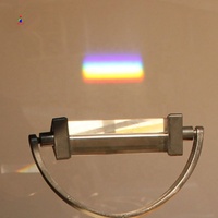 Prisme triangulaire en verre optique cristallin, arc-en-ciel, triangle équilatéral
