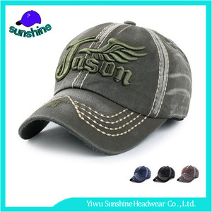 Comercio al <span class=keywords><strong>por</strong></span> mayor de algodón lavado verde oscuro moda puff bordado gorra de béisbol para el Atleta - Product Image 1