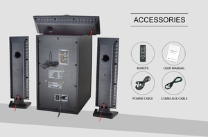 Loa Đa Phương Tiện Hoxen 3.1, Hệ Thống Loa Không Dây Tại Nhà Với Đèn Led Kỹ Thuật Số - Product Image 4