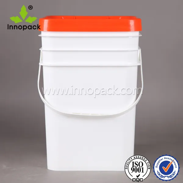5 balde gal 20 L quadrado balde com tampa alça para uso de segurança alimentar