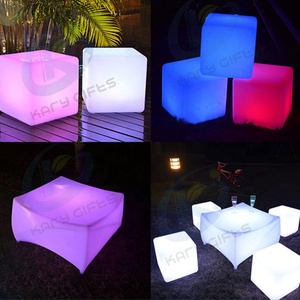 تستخدم ملهى ليلي مصباح LED متوهج مقعد مكعب الشكل إضاءة الأثاث المنقولة - Product Image 4