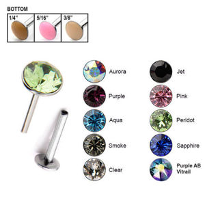 <strong>Fashion</strong> Bezel Setting Crystal 20g Push in Labret Studs Body <strong>Piercing</strong> <strong>Fashion</strong> <strong>Jewelry</strong> <strong>Piercing</strong> <strong>Jewelry</strong> - Product Image 5