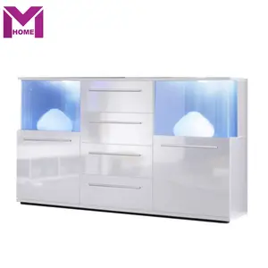 新设计豪华现代 MDF 木制自助餐柜餐具柜