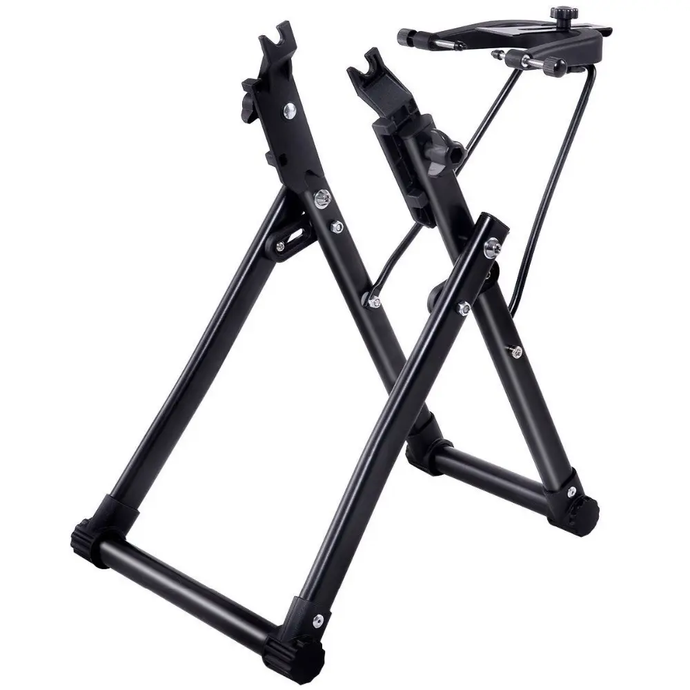 The wheel fixed maintenance rack placed on the small volume ground is used for 22-27 bicycles