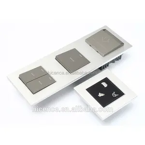 Fashionable hotel energy saving electrical key card switch with push button dnd mur doorbell switch