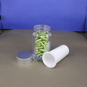 60ml toptan lüks plastik PS safran konteyner ilaç hap kapsül ambalaj şişeleri ile altın baskılı kapaklar - Product Image 3