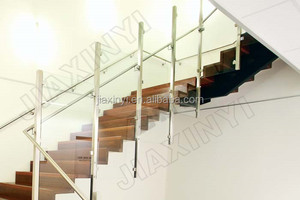 <span class=keywords><strong>Escaleras</strong></span> de <span class=keywords><strong>madera</strong></span> prefabricadas para interiores <span class=keywords><strong>con</strong></span> elegante barandilla de <span class=keywords><strong>vidrio</strong></span> Diseño duradero <span class=keywords><strong>y</strong></span> elegante - Product Image 2