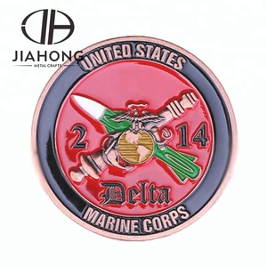 Cobre antiguo ee.uu. marines <span class=keywords><strong>esmalte</strong></span> suave 3D moneda logotipo - Product Image 1