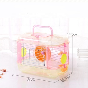 Cage en métal avec imprimé à la mode, transparente, pour animaux domestiques, petit Animal domestique, <span class=keywords><strong>Hamster</strong></span>, chariot et boutons de maison, ne prend pas en charge, OEM/ODM, 50 pièces - Product Image 1