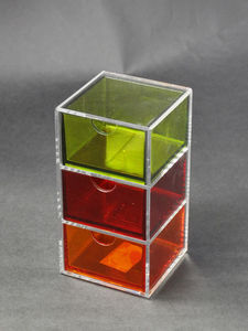 Assiette à collation en acrylique de couleur verte moderne à 3 sections - Product Image 5