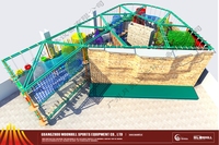 Fournisseur d'équipement de parcours de corde de parc de château extérieur pour enfants