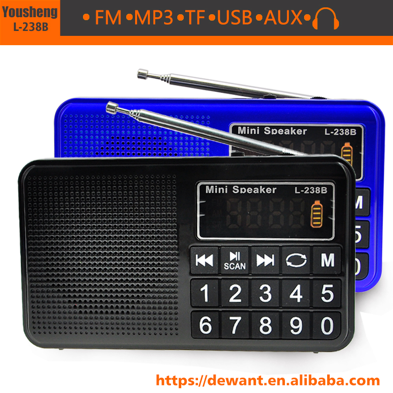 L-238B MP3 музыкальный плеер динамик радио fm динамик usb, Мини Радио fm цифровой