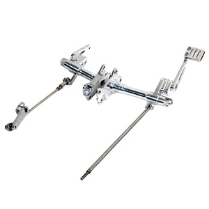 Conjuntos traseros de palanca de aluminio con superficie plateada, Control de pie para Harley sportster 1991-2003, 883 - Product Image 1