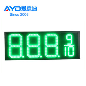 12 Zoll Großhandel <span class=keywords><strong>LED</strong></span> Gas Preis schilder 7 Segment IP65 Außen anwendung <span class=keywords><strong>LED</strong></span> Gas Preis anzeigetafel