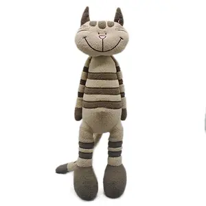 定制条纹猫玩具毛绒猫玩具热销
