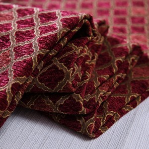 Tessuto per tappezzeria jacquard in ciniglia 100% poliestere certificato Oeko-Tex TengHui, tinto in filo, con effetto oscurante per divani e mobili - Product Image 2