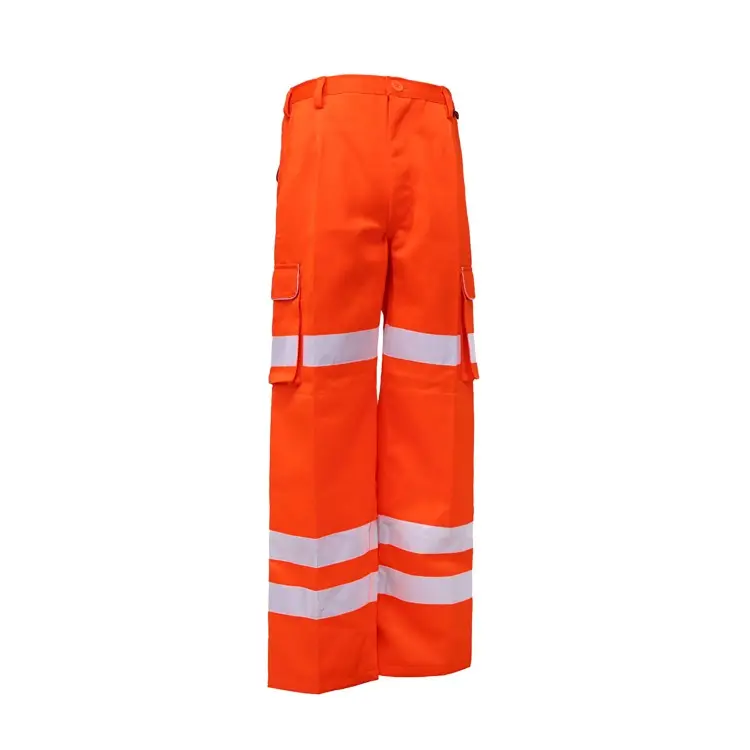 HV polycotton shell fabric work bulk cargo pants with knee patch mens six pocket pants