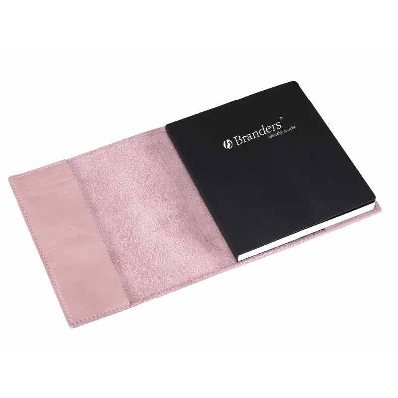 Custom b5 zachte pu leather journal book cover roze