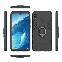 Coque métallique avec anneau de doigt pour Huawei honour 8X MAX, étui en tpu, housse arrière avec support