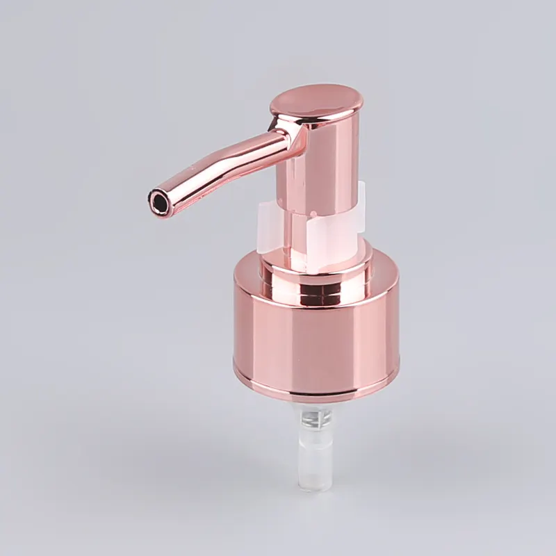 manufacture direct sale 24/410 28/410 dispenser soap rose gold electroplate cream lotion pump for cream bottle