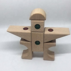 Educativi 3D Magnetico di Legno di Forma Blocchi di Blocchi di Costruzione di Costruzione Giocattoli per I Bambini - Product Image 2