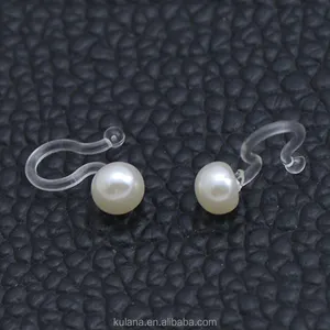 New Fashion U Shape no piercing clip on earrings white freshwater pearl earrings Ear Clips