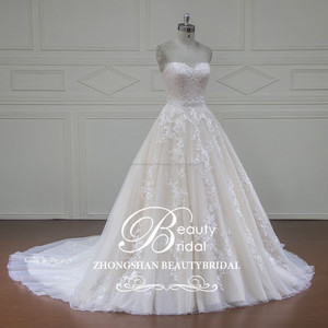 XFM016 chérie décolleté robe de bal robe de mariage avec détachable perlée ceinture - Product Image 3
