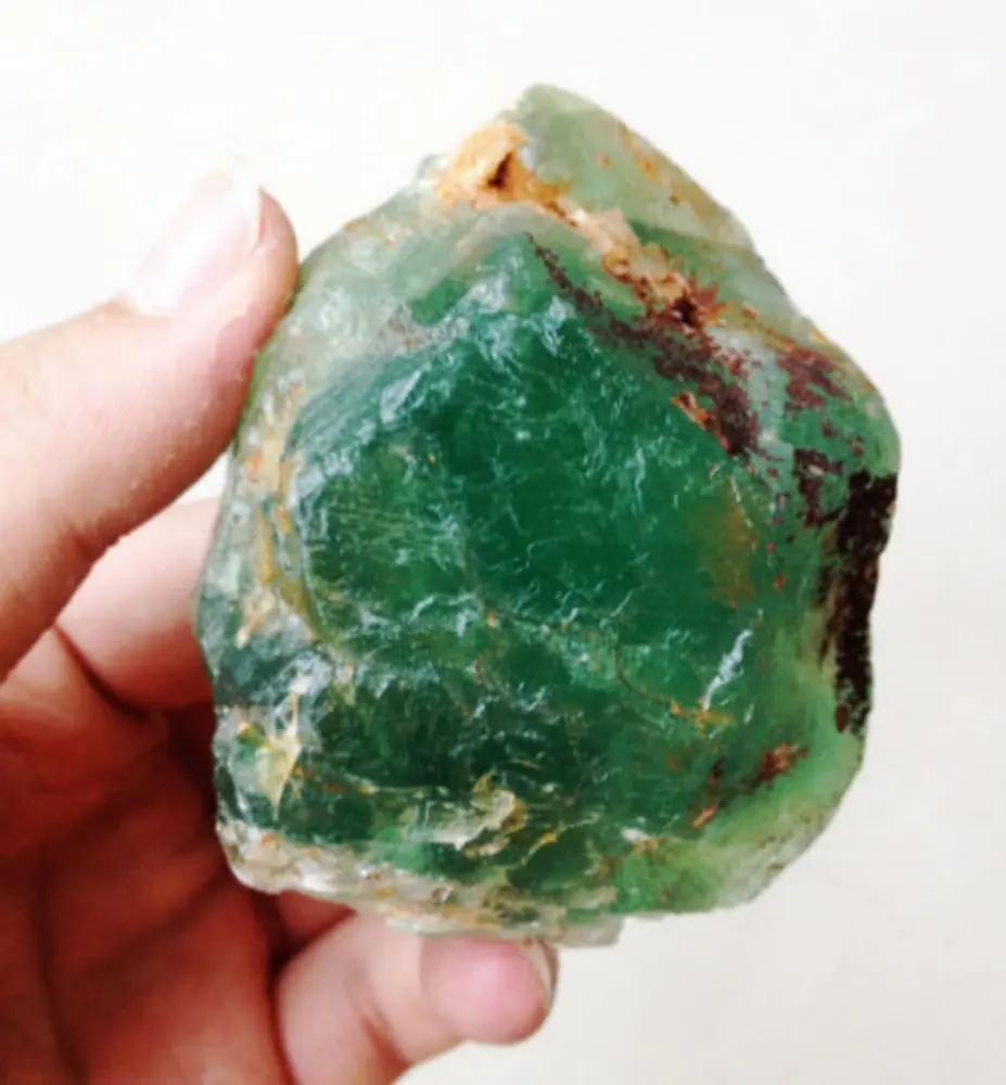 Quartz cristal de fluorite vert, prix d'usine, <span class=keywords><strong>pièces</strong></span> de pierre brute