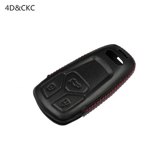 Étui intelligent en cuir véritable avec porte-clés compatible avec Audi A3 A4 A5 A6 Q3 Q5 Q7 <span class=keywords><strong>C5</strong></span> C6 B6 B7 B8 TT 80 S6 A6 C6 - Product Image 3