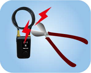 Conexión inalámbrica anti-robo puerta <span class=keywords><strong>candado</strong></span> con sirena ios y android control de teléfono sin llave inteligente para bicicletas - Product Image 5