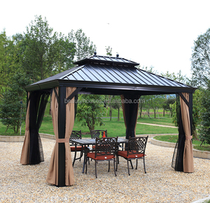 Gazébo d'extérieur style rétro, tente de <span class=keywords><strong>jardin</strong></span> avec côtés - Product Image 3