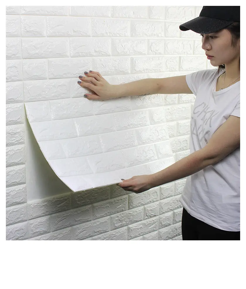 Painéis de parede impermeáveis 3d, painéis novos de parede de espuma pe para decoração interior da china 2021