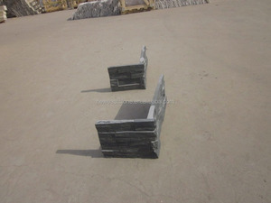 Đá Trang Trí Gờ Xếp Chồng Màu Đen Ngẫu Nhiên Than Đá Trang Trí Tường - Product Image 3