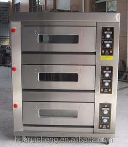 Four à <span class=keywords><strong>gaz</strong></span> commercial à usage intensif à 3 étages et 6 plateaux pour boulangerie - Product Image 4