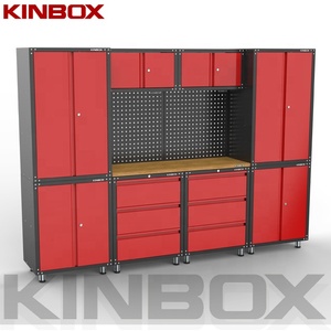 Kinbox 11ชิ้น Modular ตู้โรงรถฮาร์ดแวร์ตารางการทำงานสำหรับการจัดเก็บเครื่องมือ - Product Image 5