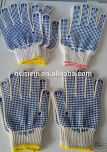 Hot! High quality PVC dotted cotton gloves protective work manufacturer polka dot cotton glove - Product Image 3