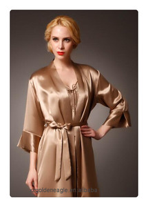 Camisón <span class=keywords><strong>de</strong></span> Dormir <span class=keywords><strong>de</strong></span> Lujo <span class=keywords><strong>de</strong></span> Alta Calidad, 100% <span class=keywords><strong>Seda</strong></span>, Largo hasta la Rodilla, ODM - Product Image 2