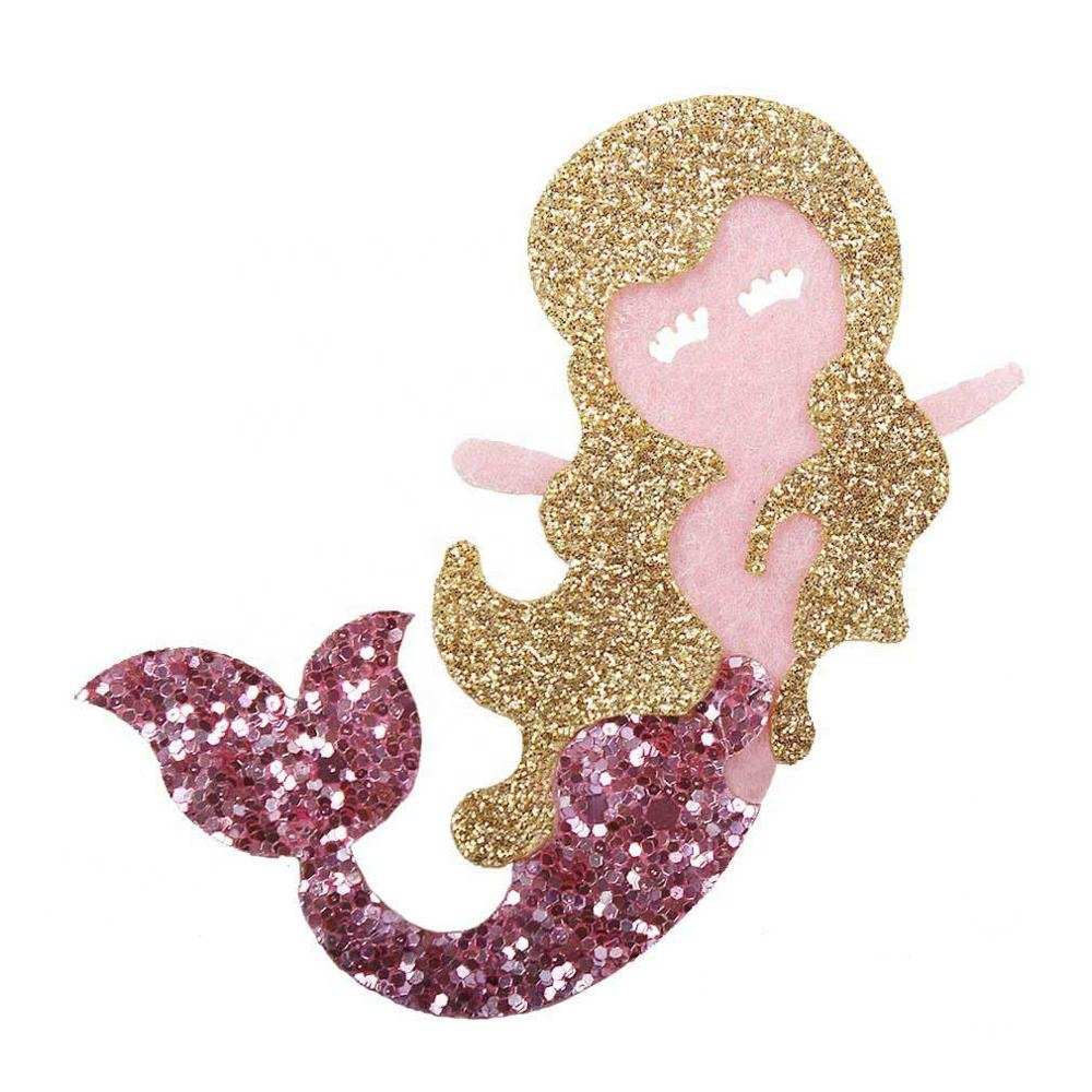 DIY sirena brillo fieltro accesorios venta al por mayor Vintage hecho a mano, accesorios para el cabello para niños de dibujos animados de Hairband