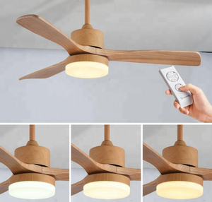 3 aspas <span class=keywords><strong>decorativas</strong></span> modernas para el hogar, sala de estar, iluminación colgante, ventilador de techo de madera para interiores, lámpara colgante - Product Image 6