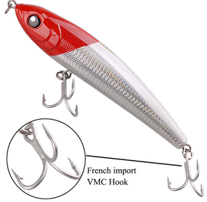 Noebby 145g Mồi Câu Cá Biển mồi câu cá bass lerrue bút chì Mồi câu cá nước mặn với lưỡi câu treble đúc dài - Product Image 3