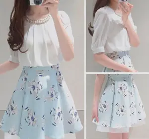 Mới của Hàn Quốc thời trang mùa hè dress in voan móng bead thin áo ghi lê váy