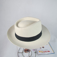 Chapeau Fedora en laine blanc Michael Jackson MJ, chapeau de costume pour fête ou style de personnage en plein air