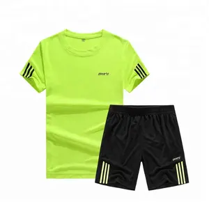 ky online shopping free shipping wholesale boys men quick dry soccer wear jerseys football t shirt and sports print shorts set